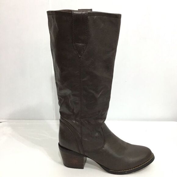 Durango Brown Western Style Leather Platform Riding Boots Tall Boot Size 8 - Picture 1 of 16
